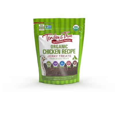 Tender & True Organic Chicken Recipe Jerky Dog Treats - 4oz