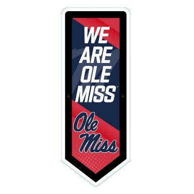 Evergreen Ultra-Thin Glazelight LED Wall Decor, Pennant, University of Mississippi- 9 x 23 Inches Made In USA