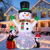 Paaaawaters 8 FT Christmas Inflatables Snowman Built-in Music Box & Rotating Colorful LED Lights, Christmas Inflatable Outdoor - 3 of 4