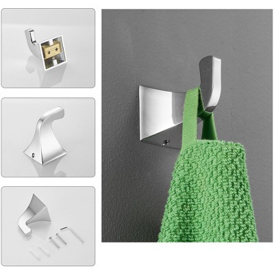 Polished Chrome 4-Piece Stainless Steel Bathroom Hardware Set