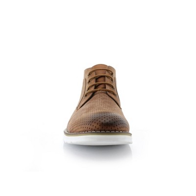 Polar Fox Mens Walker MPX506055 Mid-Top Perforated Casual Chukka Sneaker Boots, in Brown, Size 12 — фото 2