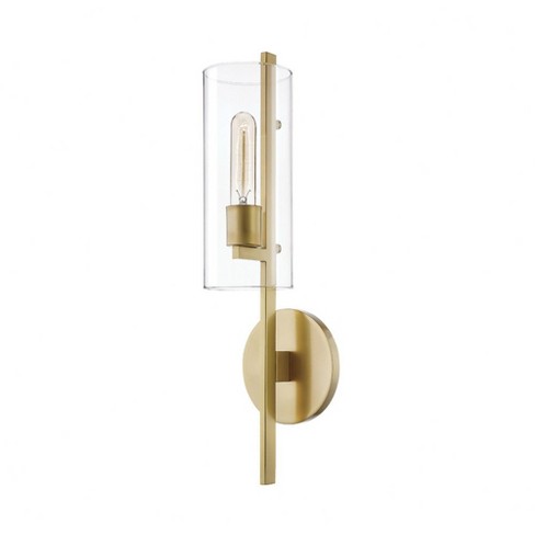 Mitzi Ariel 1 - Light Wall Light in  Aged Brass Clear Glass Shade  Shade - image 1 of 1