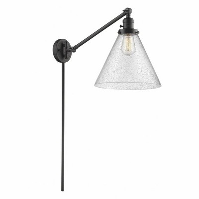 Cone - 1 Light Swing Arm Wall Sconce In Industrial Style-16 Inches Tall and 12 Inches Wide