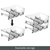mDesign Plastic Free-Standing Stackable 3 Bottle Storage Rack, 2 Pack, Blue Tint - 4 of 4