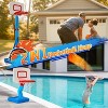 Skirfy 2 in 1 Kids Basketball Hoop, Toddler Basketball Hoop Indoor Mini Adjustable Poolside Basketball Goals with Ball Pump, Blue - 2 of 4