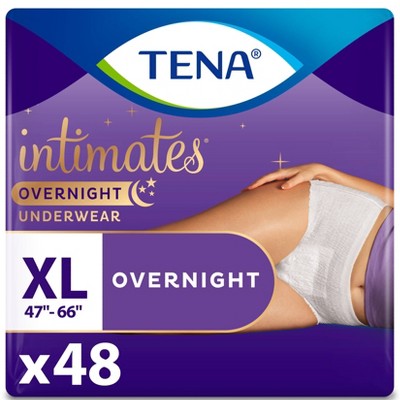 TENA Intimates for Women Incontinence & Postpartum Underwear - Overnight Absorbency - XL - 48ct