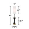 Possini Euro Design Otis Mid Century Modern 66" Tall Standing Floor Lamp Tray Table Pull Chain Black Gold Metal Living Room Bedroom House Reading - 4 of 4