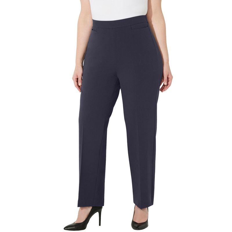 Catherines Women's Plus Size Refined Pull-On Curvy Pant, 1 of 2