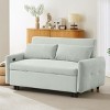 2 Seat Convertible Couch With 2 Throw Pillows And USB Ports,Corduroy Sofa Bed Couch,Loveseat Sofa,Furniture Living Room Couch Sofa-Maison Boucle - 2 of 4
