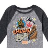 Boys' - Star Wars - Chewie Stickers Raglan Graphic T-Shirt - 2 of 4