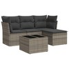 vidaXL Garden Sofa Set  PE rattan, powder-coated steel, tempered glass - 2 of 3