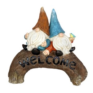 Exhart Resin Multi-color 11 in. Welcome Gnome Garden Statue - 1 of 1