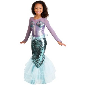 HalloweenCostumes.com Girls Pretty Purple Mermaid Costume - 1 of 1