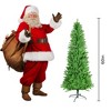 Racxily5FTClassic Pencil Christmas Tree-Realistic Fluffy Look,Sturdy Plastic Bracket, Non-Toxic,Elegant Style,Home Corners,Halloween/Christmas,Green - 4 of 4