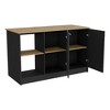 NicBex Kitchen Island Cart Morden Kitchen Carts with Storage, 2 Cabinet Door, 2 Storage Shelves for Kitchen, White - 3 of 4