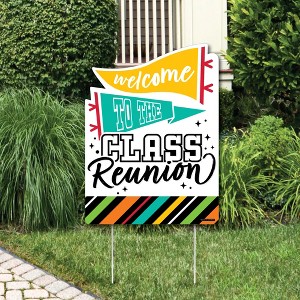 Big Dot of Happiness Still Got Class - Party Decorations - High School Reunion Party Welcome Yard Sign - 1 of 4