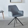 Modern Ergonomic Office Chair with Upholstered Seat and Metal Legs for Home or Office for Living Room - 3 of 4