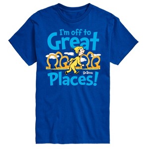 Men's - Dr. Seuss - I'm Off To Great Places Short Sleeve Graphic T-Shirt - 1 of 4