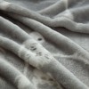Kate Aurora Halloween Gray Dancing Skeletons Ultra Soft & Plush Oversized Accent Throw Blanket - White - 2 of 3