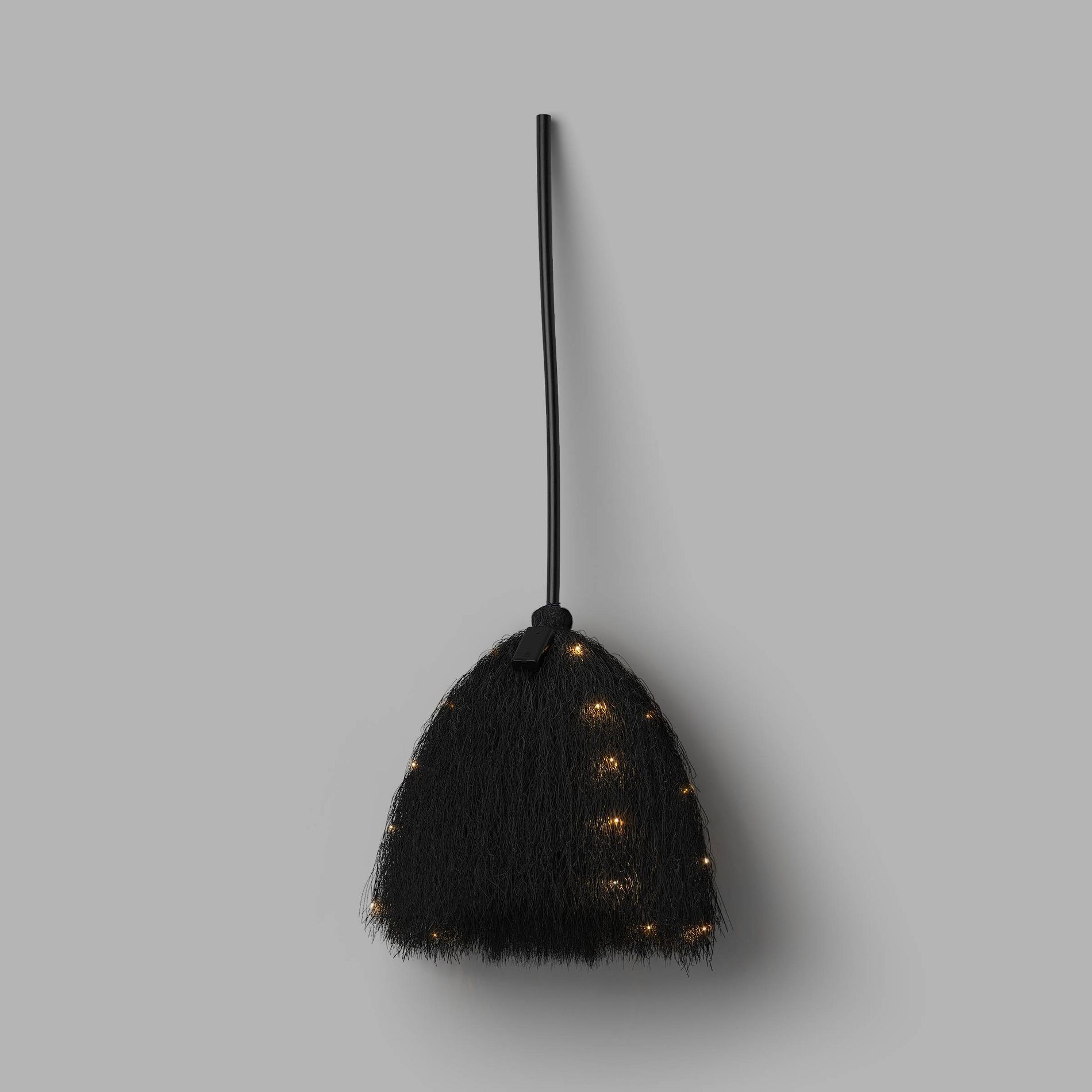 Lit Halloween Witch's Broom - Threshold™