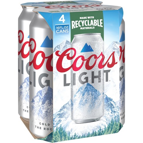 Coors Light Beer - 4pk/16 fl oz Cans - image 1 of 4
