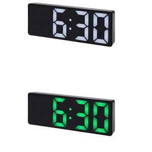 REGALWOVEN 2 Pcs Small Digital Corded Dimmable Electric Alarm Clock 6.3 x 2.4 x 1 Inches - 1 of 4