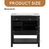 30" Bathroom Vanity with Sink Combo Set, Modern Solid Wood Frame Bathroom Storage Cabinet with 2 Drawers, Soft Closing Cabinet Door - Leovsnove - 3 of 4
