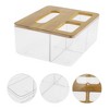 Unique Bargains Convenient Bamboo Wood Lid Tissue Box 1 Pc - 3 of 3