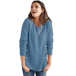 ellos Button Trim Pullover Sweater - 1 of 4
