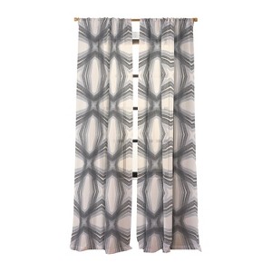 Sewzinski Modern Lines Grays Single Panel Sheer Window Curtain - Society6 - 1 of 4