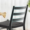 Fontoi Accent Chairs, 2PCS Wood Rattan Dining Room Chairs, Comfortable Chairs with Woven Seat, Black, 17"*18.5"*32.1" - 4 of 4