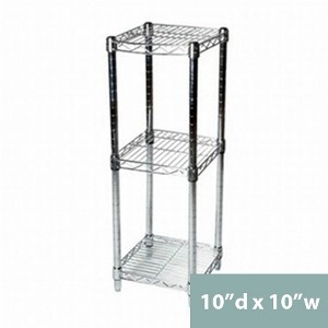 Shelving.com Chrome Wire Shelving with 3 Tier Shelves - - 1 of 3