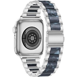 Worryfree Gadgets Metal & Resin Band for Apple Watch with Butterfly Buckle Claps - 6 Color Options - 1 of 1