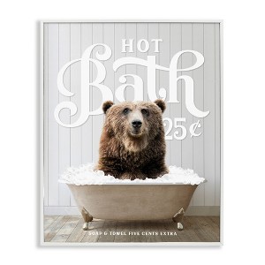 Stupell Industries Vintage Bathroom Bear Ad, 16" x 20" - 1 of 4