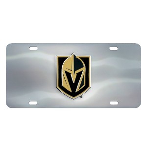 NHL Vegas Golden Knights Stainless Steel Metal License Plate - 1 of 3