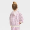 Grayson Mini Toddler Girls' Smiley Face Oversized French Terry Crewneck Sweatshirt - Pink - 3 of 4