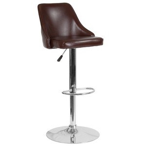 Emma and Oliver Contemporary Adjustable Height Barstool - 1 of 4