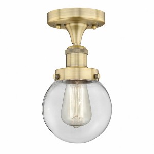 Beacon - 1 Light Semi-Flush Mount In Industrial Style-8.25 Inches Tall and 6.5 Inches Wide - 1 of 1