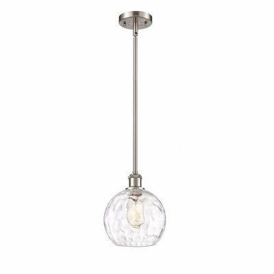 Athens Water Glass - 1 Light Mini Pendant In Industrial Style-10 Inches Tall and 8 Inches Wide