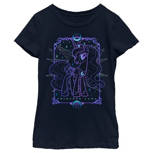 Girl's My Little Pony Princess Luna Tarot Card T-Shirt - 1 of 4