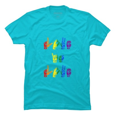 Adult Design By Humans Love Is Love Sign Language Pride By ToruSanogawa T-Shirt
