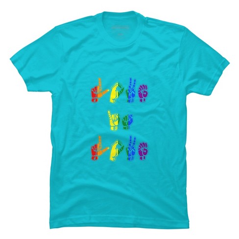 Design By Humans Love Is Love Sign Language Pride By Torusanogawa T ...