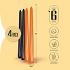 Leor & Lair Halloween Taper Candles - 10" Orange & Black Candlesticks - 6 Hour - Candles for Halloween Decoration - 2 of 4