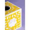 Jodhpur Mother of Pearl Tissue Box Cover, Mustard - image 4 of 4