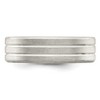 Black Bow Jewelry 6mm Sterling Silver Brushed Double Grooved Standard Fit Band - 3 of 4