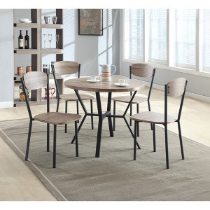 5-Piece Dining Set with Round Table and 4 Chairs - 1 of 4