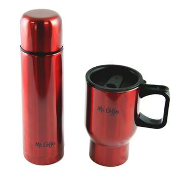 Mr. Coffee 16oz 3pk Stainless Steel Traverse Colorful Travel Mugs With Lids  : Target