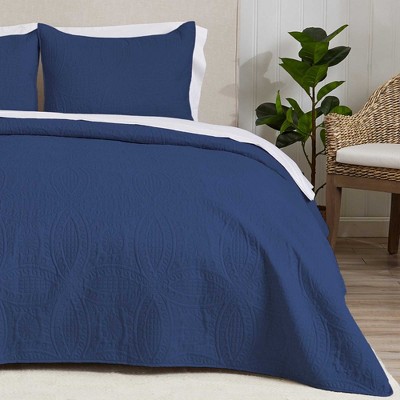 Great Bay Home Pinsonic Medallion Reversible Quilt Set With Shams