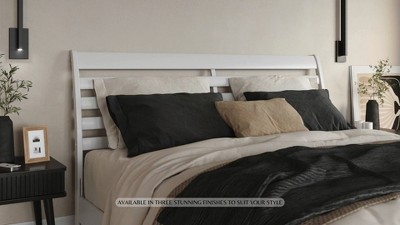 Savannah Twin Walnut Solid Wood Headboard with USB Charger