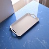 Slickblue Plastic Serving Tray with Handles – Wood Grain Texture, Stackable, 14"x9", 4 Color Options - 3 of 3